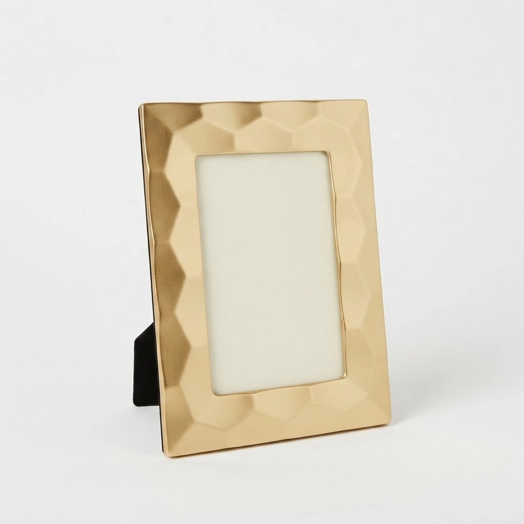 Jiallo Geometric Gold Prism Picture Frame, 4x6"