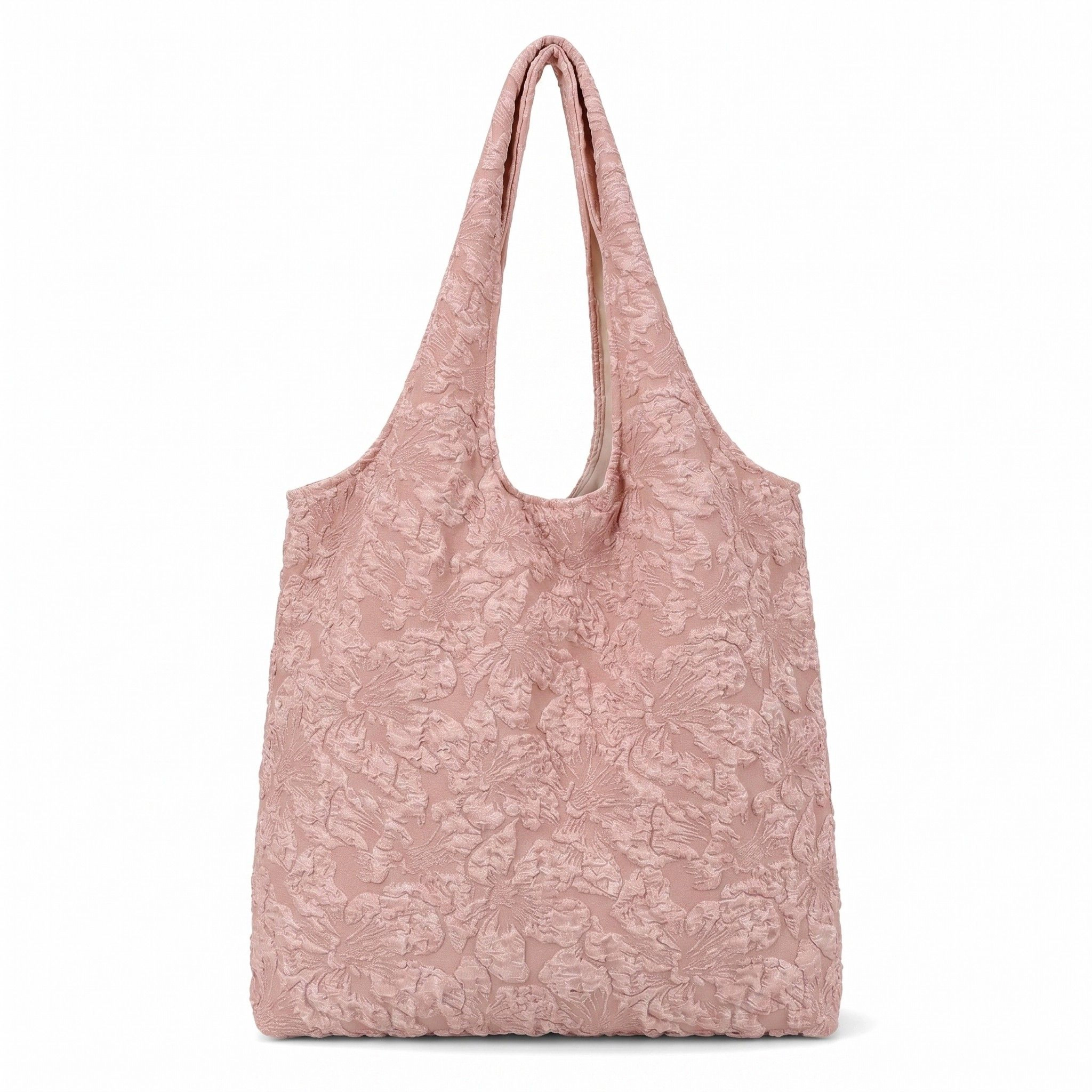 Alilang Women's Floral Pattern Shoulder Tote Bags Lightweight Foldable Daily Bag for Women, Beige