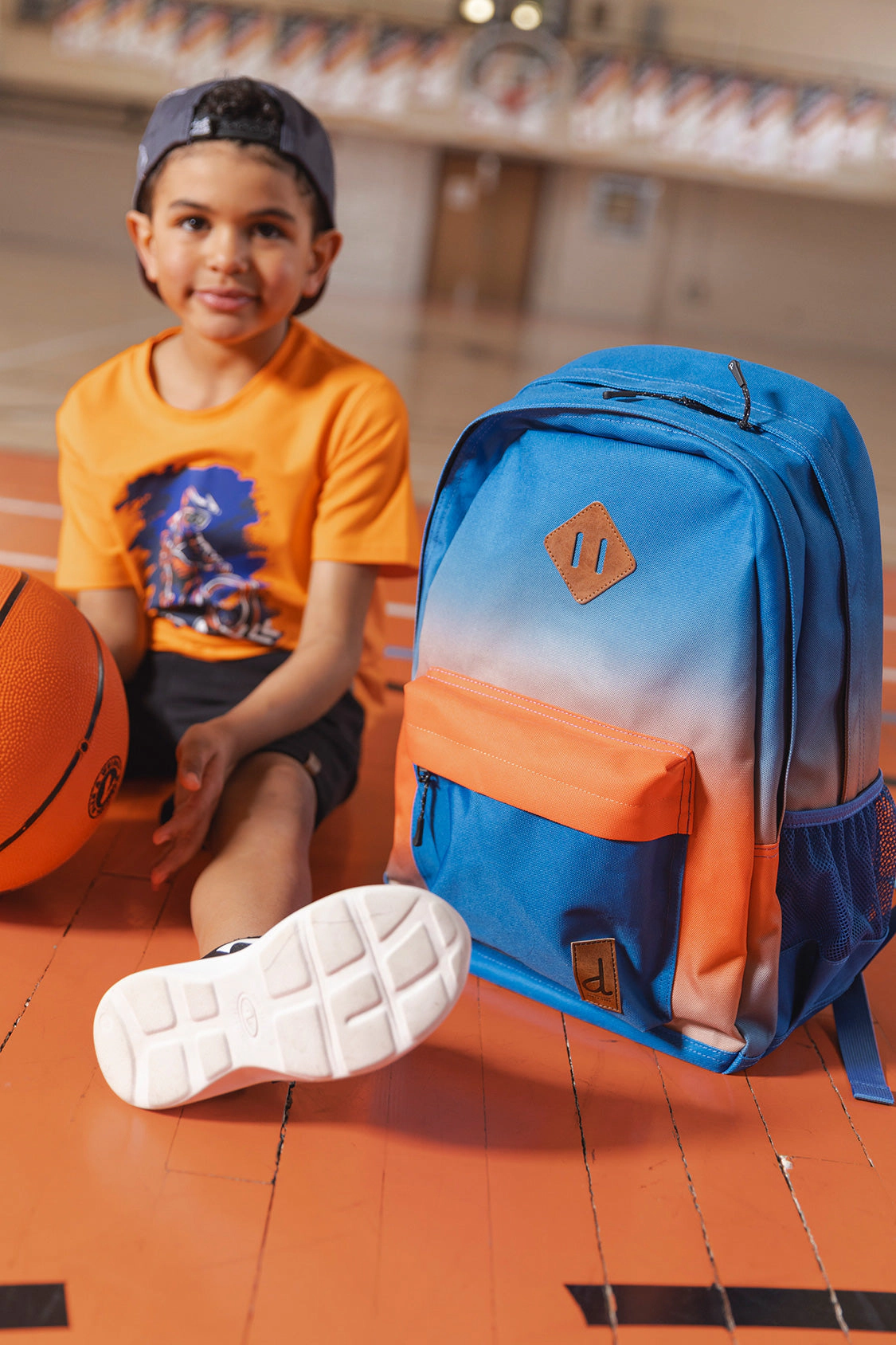Deux par Deux Boys Gradient Two-Compartment Backpack with Padded Laptop Sleeve