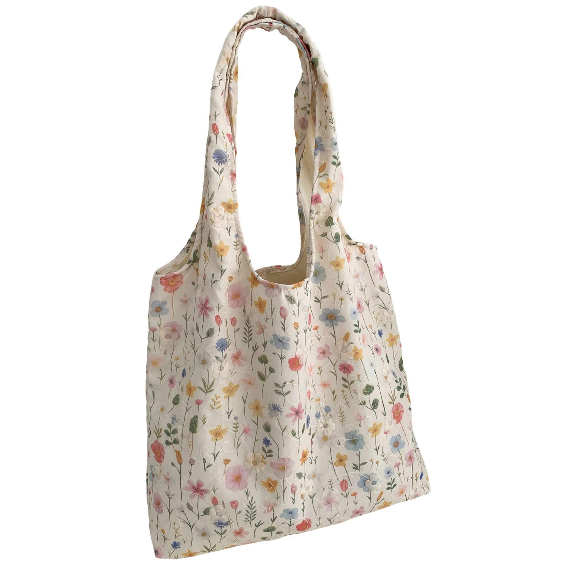 Alilang Women's Embroidered Floral Tote Bag for Women, Lightweight Canvas Shoulder Everyday Use