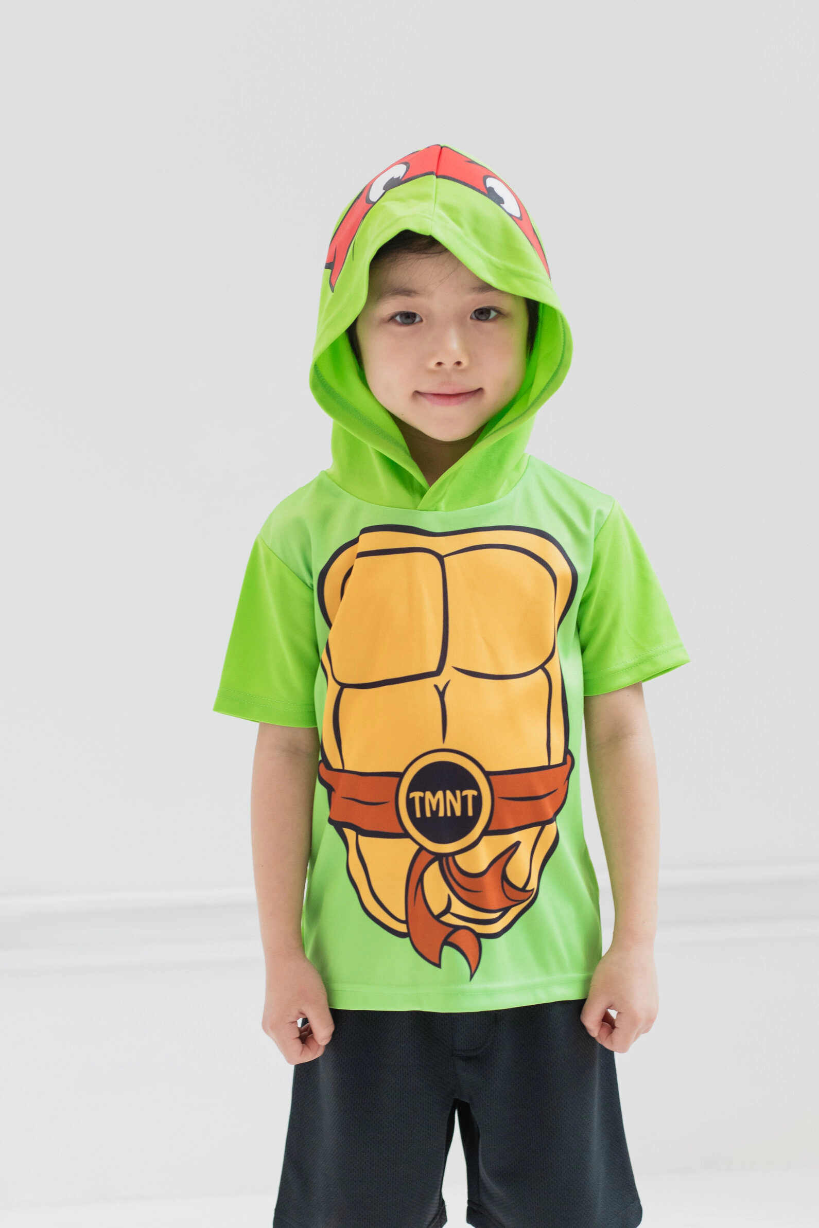 Teenage Mutant Ninja Turtles Raphael Boys' Cosplay 2-Piece Hooded Tee and Shorts Set