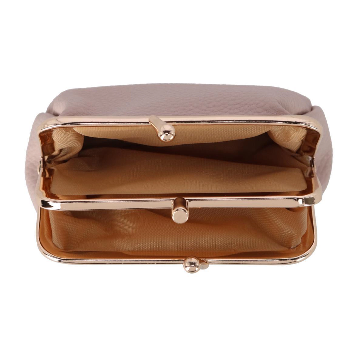 Julia Buxton Women's Premium Faux Leather Triple Frame Coin Purse Wallet