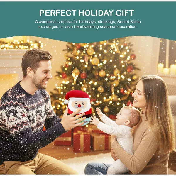 Sperric Christmas Santa Claus Plush Toy Soft Stuffed Animal, 10" Cute Holiday Plushie Gift for Kids, Babies Holiday Gift