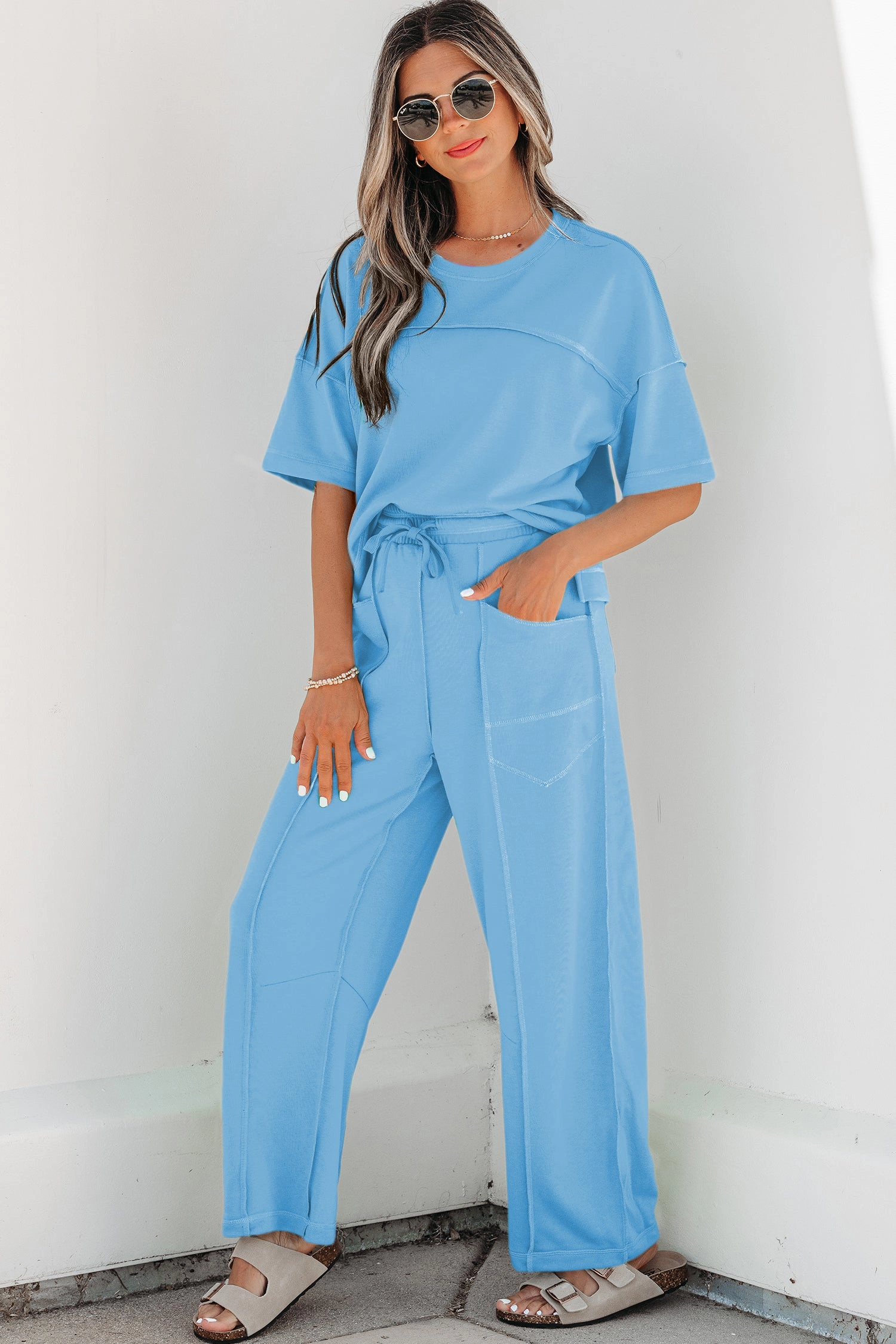 Threaded Pear Rebecca Drop Shoulder Boxy Tee