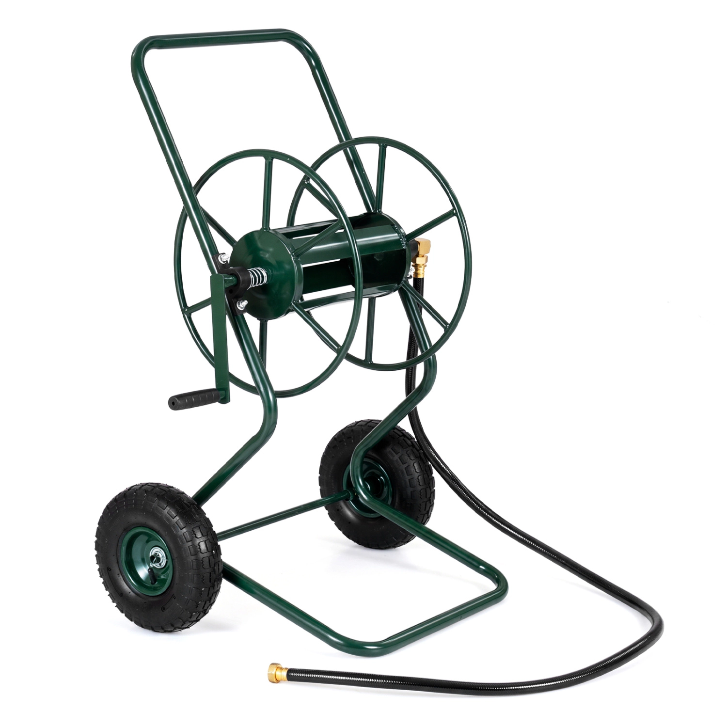LJG Heavy Duty Garden Hose Reel Cart Holds up to 300 FT of 5/8" Hose