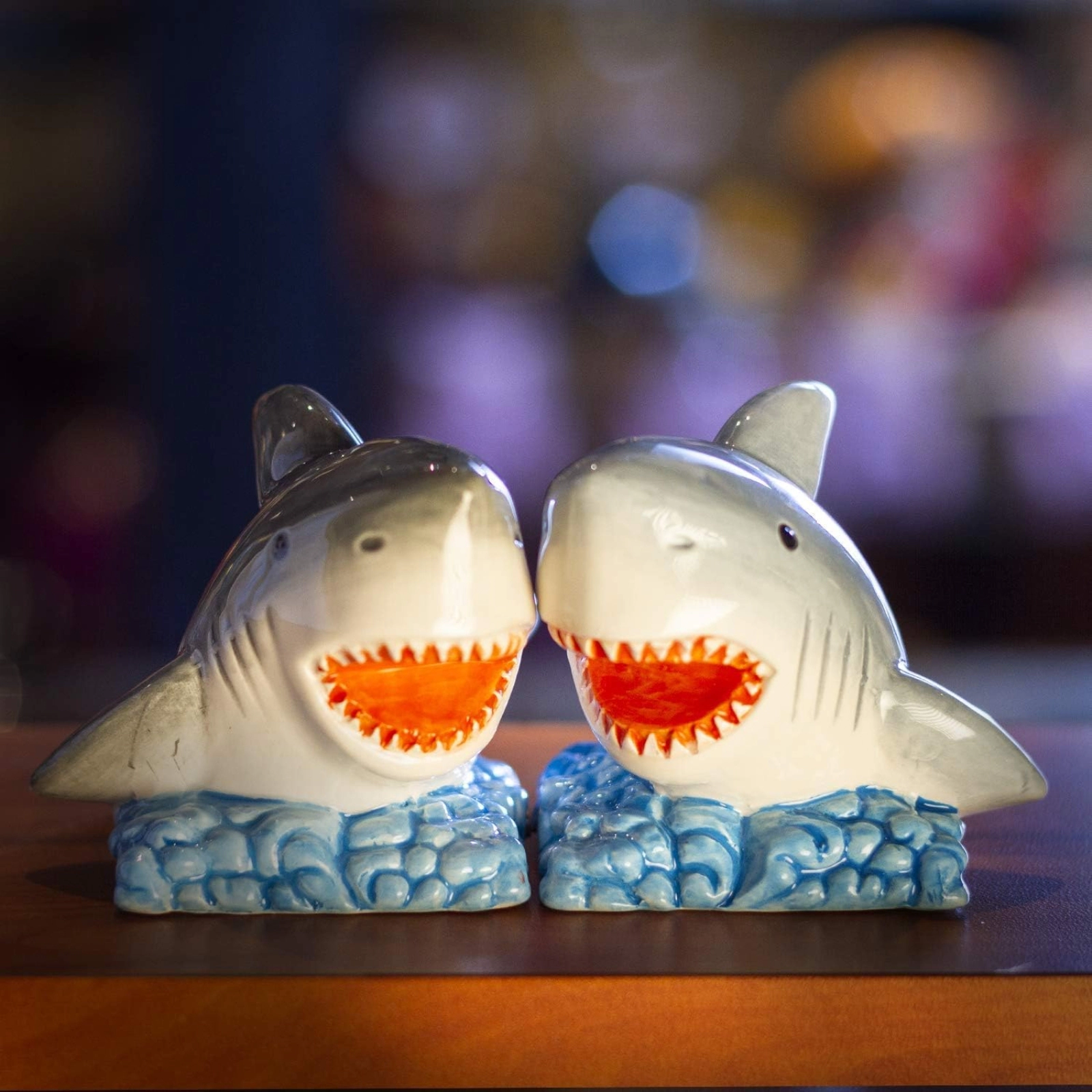 Pacific Giftware Shark Jaws King of the Ocean Ceramic Salt and Pepper Shakers Set