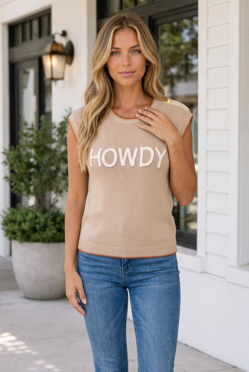 Threaded Pear Kathleen Howdy Western Sweater