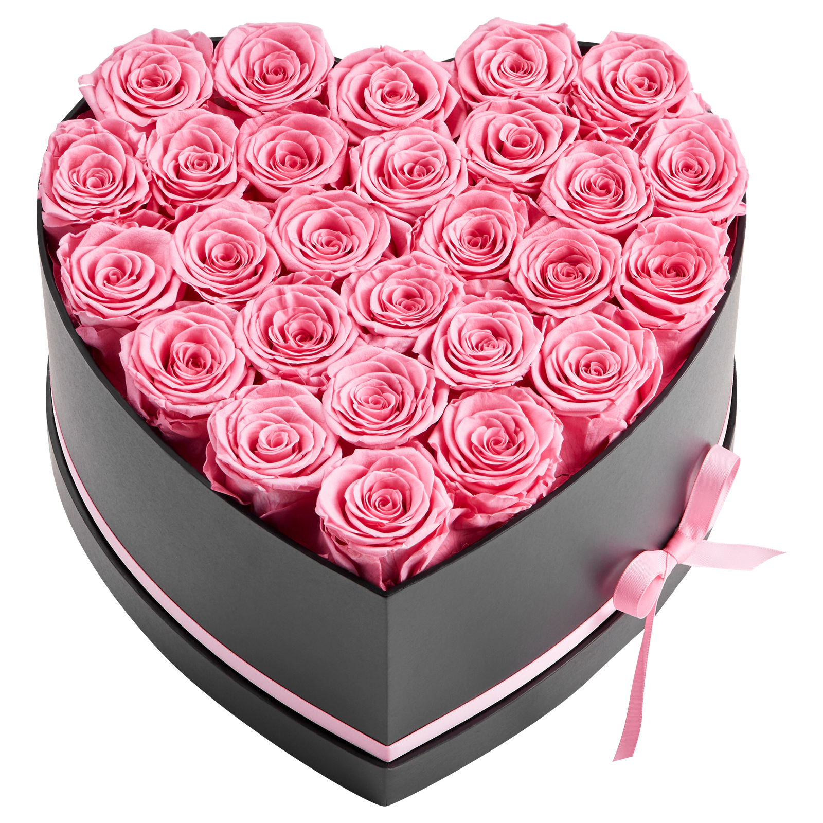 HONGGE Forever Flowers 27 Preserved Roses Heart Shape Box Eternal Immortal Bouquet Birthday Present for