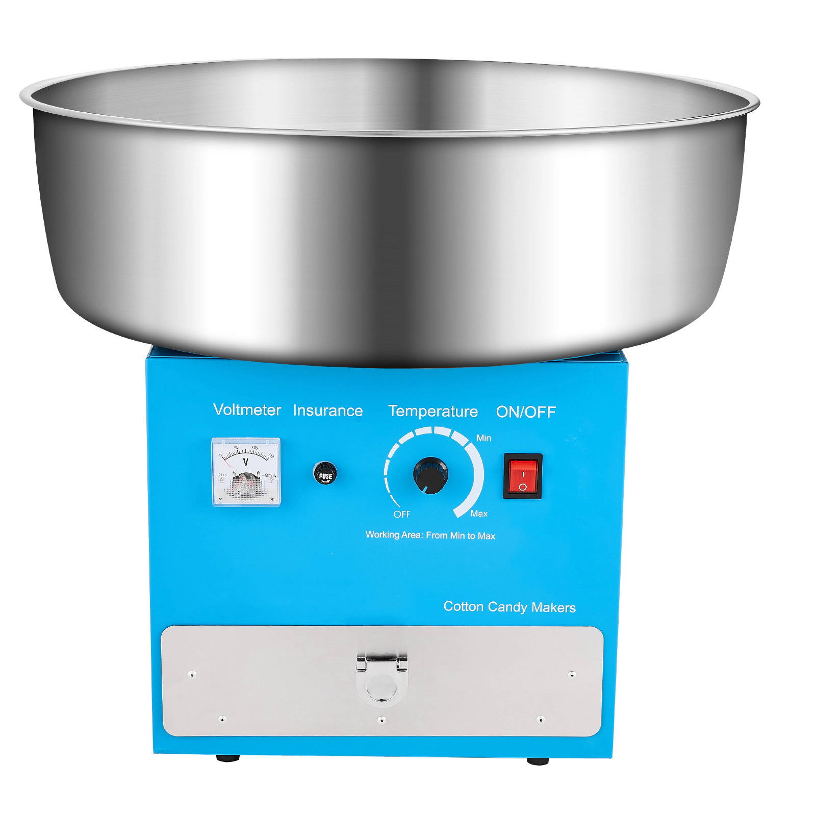 HONGGE Electric Cotton Candy Machine 1000W Floss Maker Commercial with Stainless Steel Bowl