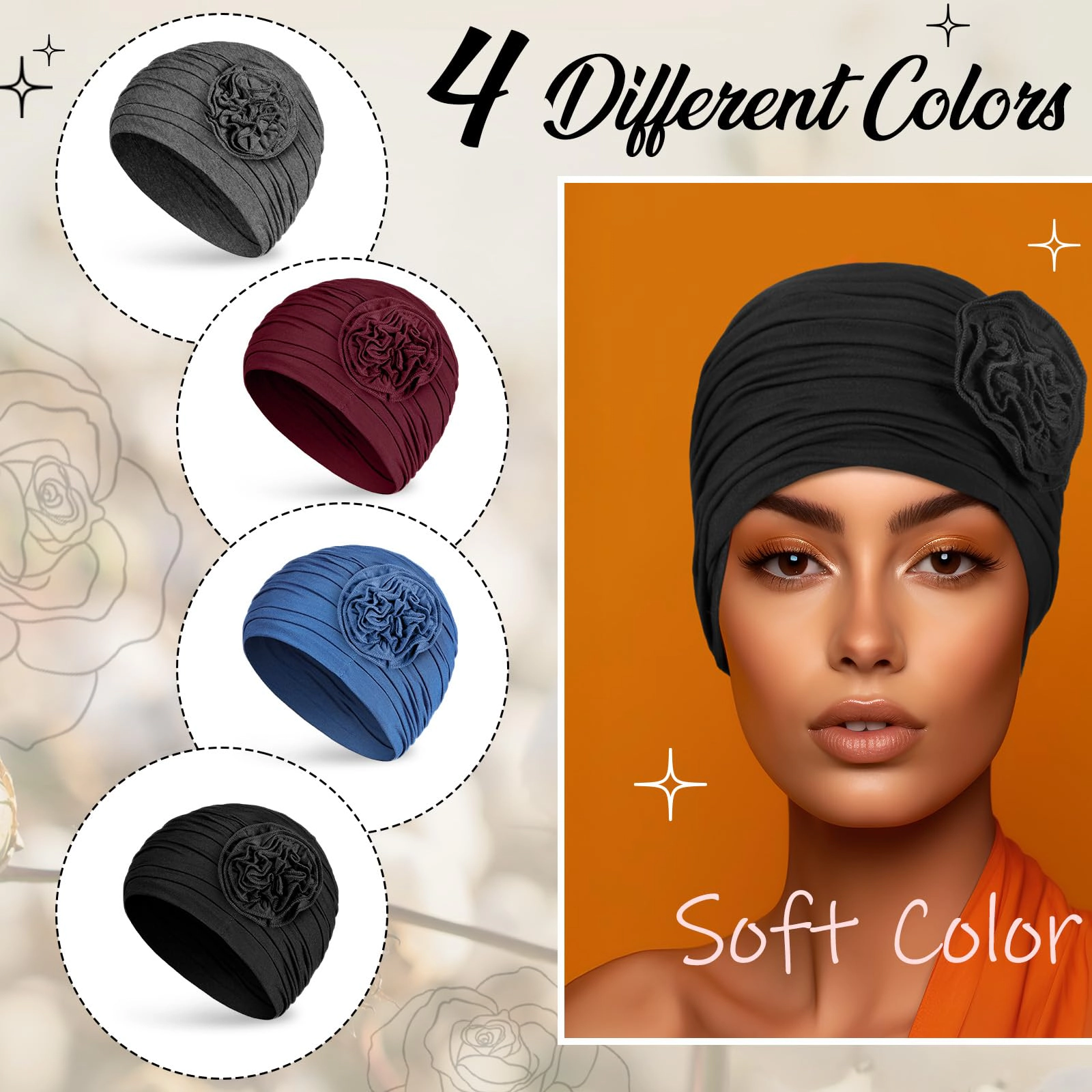 PIGFDK 4ton Chemo Turban Women