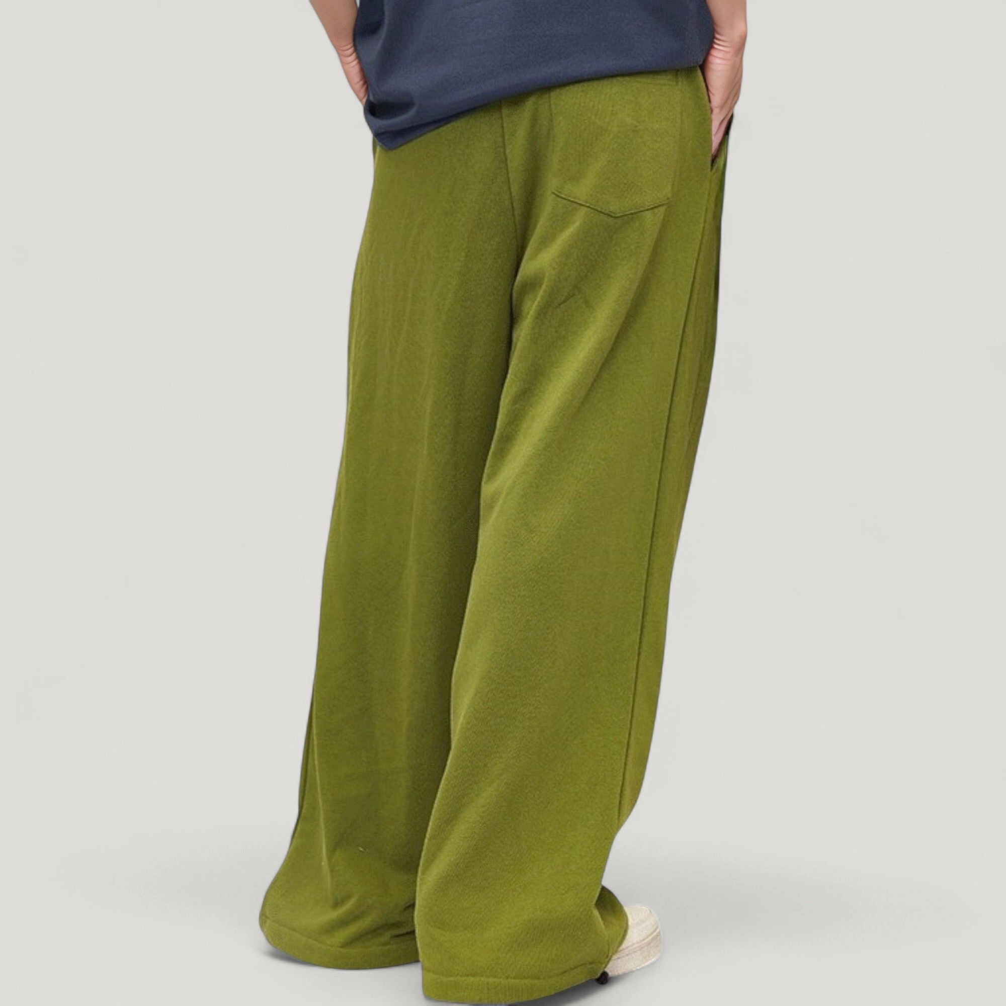 Anna-Kaci Men's Drawstring Waist Relaxed Fit Wide-Leg Casual Sweatpants