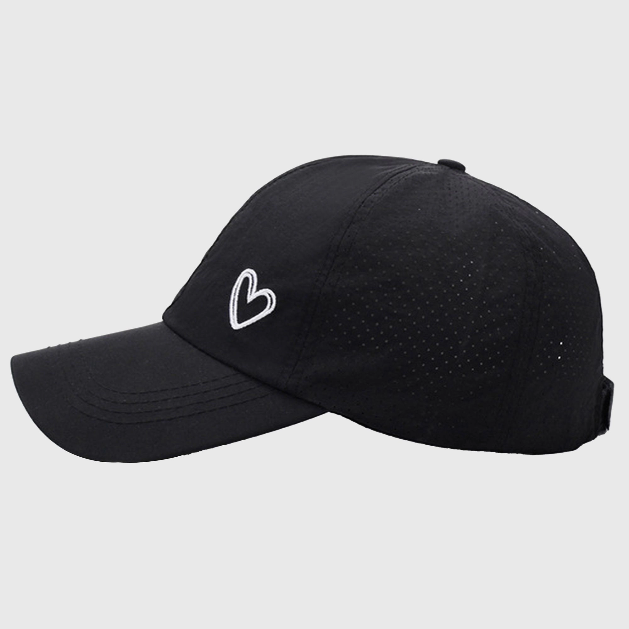 Anna-Kaci Women's Baseball Cap with Valentine Heart Embroidery - Breathable Criss Cross Back Hat