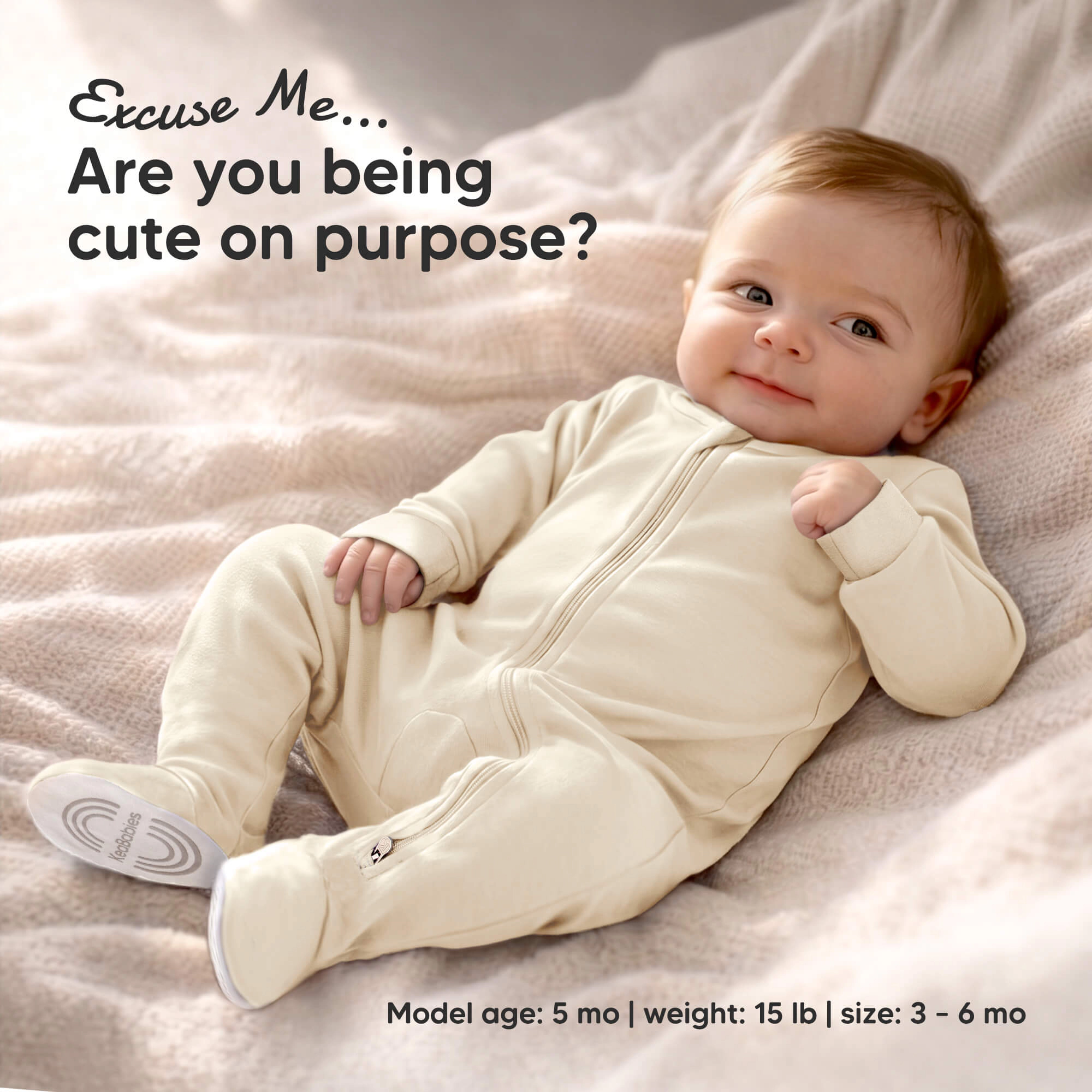KeaBabies Soothe Baby Sleep & Play Footies