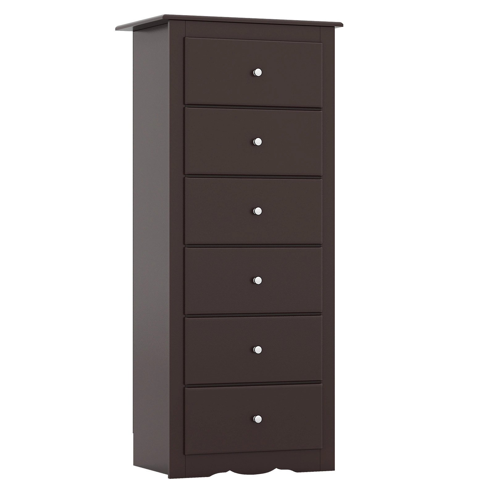 SUGIFT Bedroom Clothes Storage 6-Drawer Tall Chest Dresser