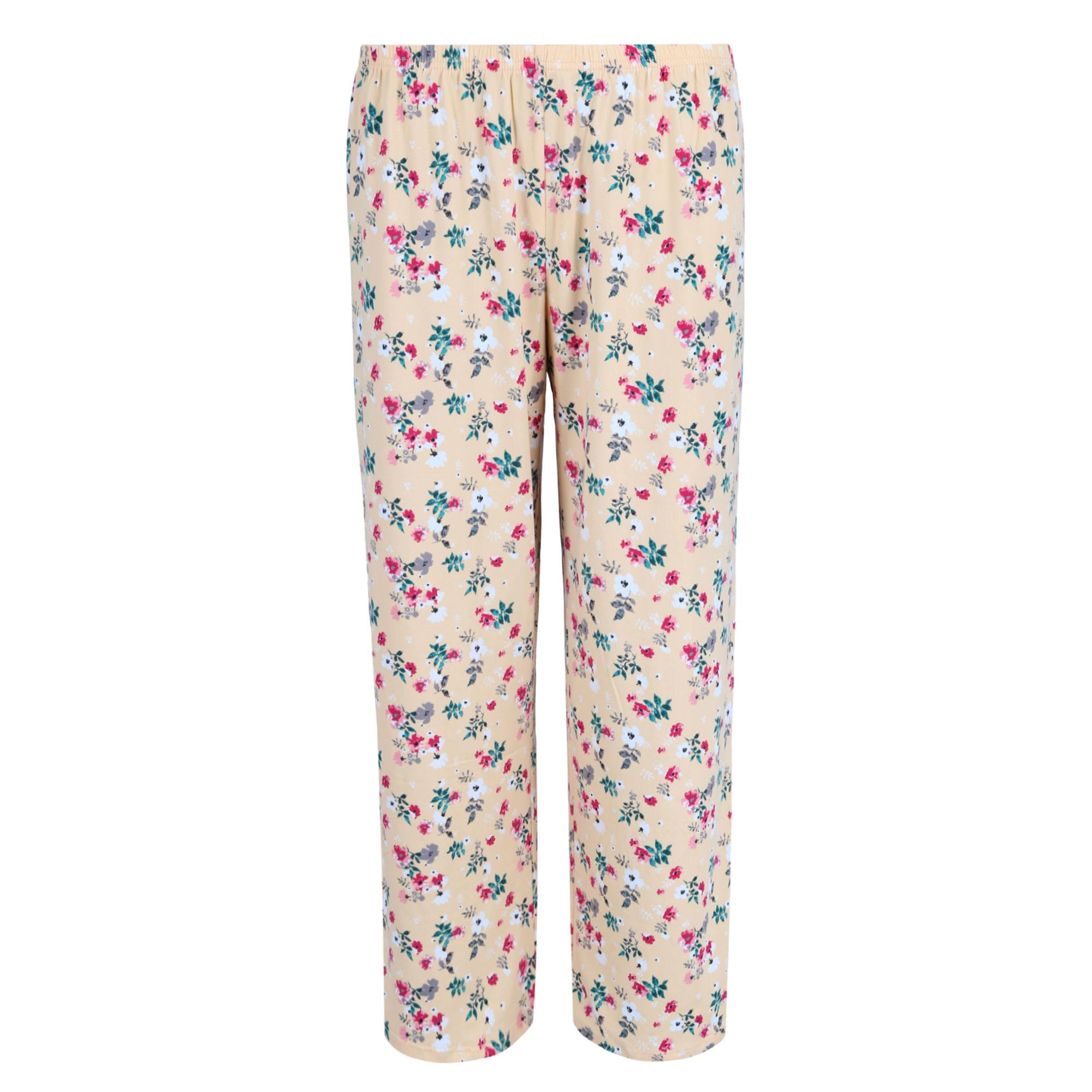PJ Couture Women's Plus Size Floral Capri PJ Set