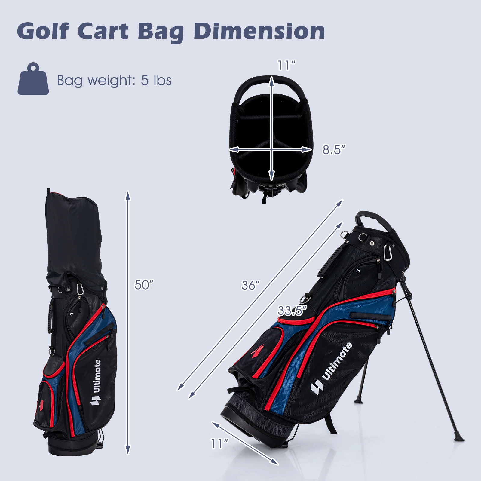 LJG 11 Pieces Complete Golf Club Package Set