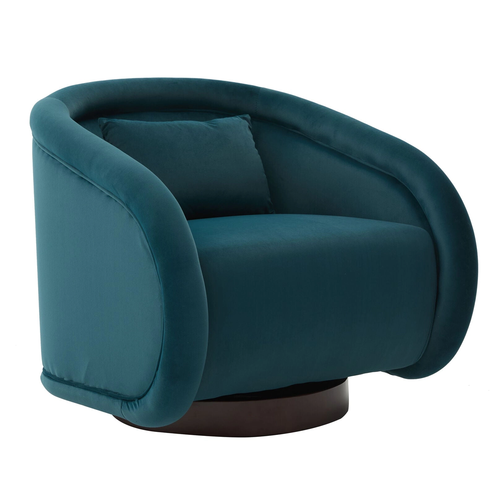 Envelor Luxury Boucle Velvet 360° Swivel Barrel Accent Chair