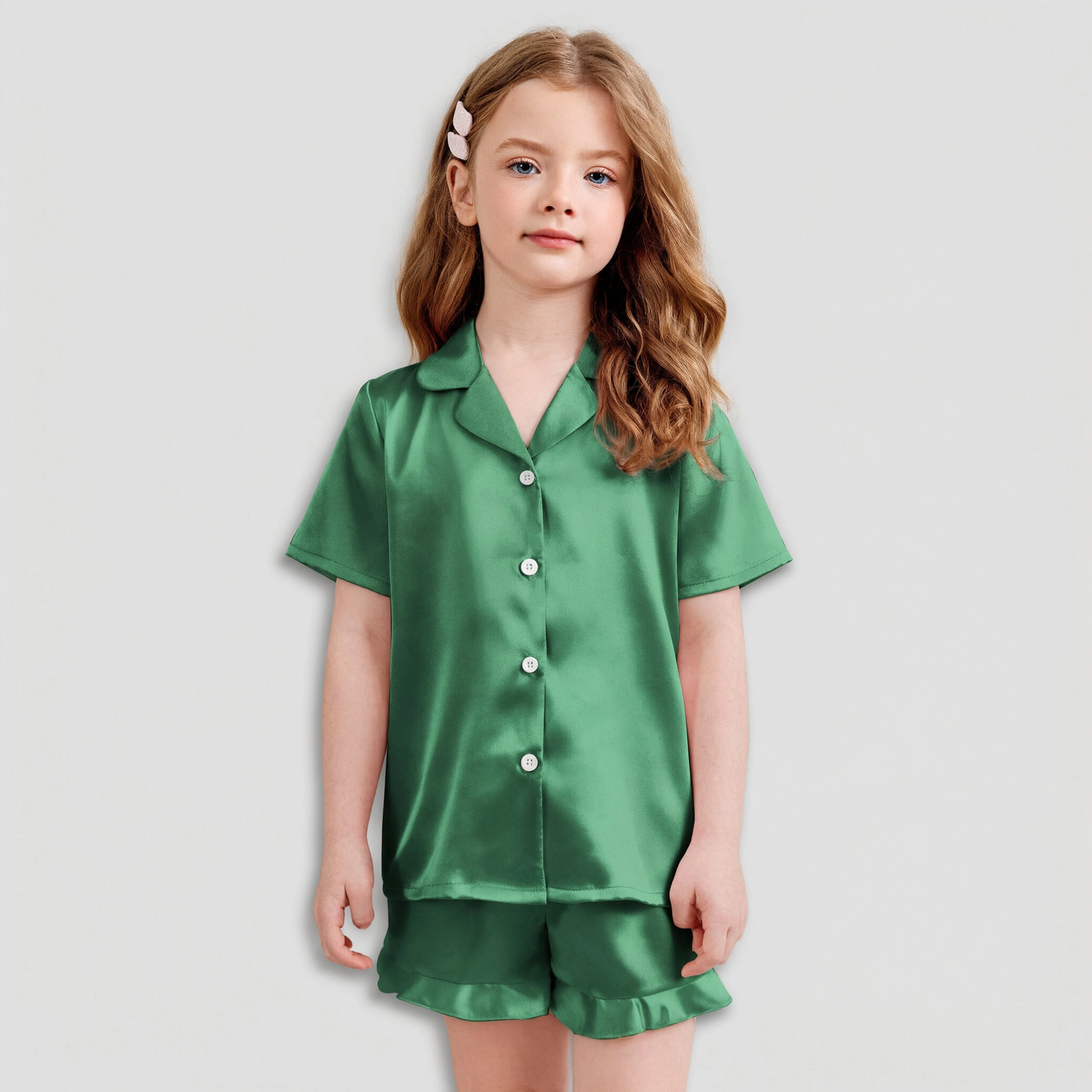 Arshiner Girls Pajamas Pajama Set Piece Button Down Ruffle Sleepwear