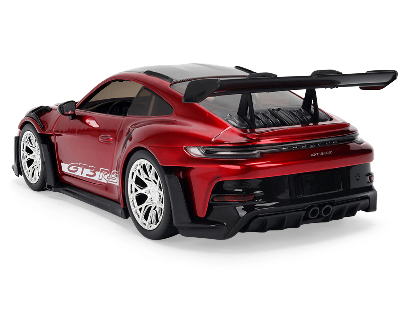 Jada Porsche 911 (992) GT3 RS Red Chrome with Carbon Top and Hood Stripes "Hyper-Spec" Series 1/24 Diecast