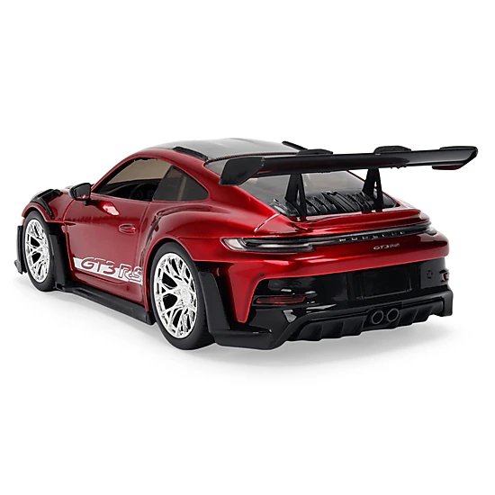 Jada Porsche 911 (992) Gt3 Rs Red Chrome With Carbon Top And Hood Stripes "Hyper-Spec" Series 1/24 Diecast