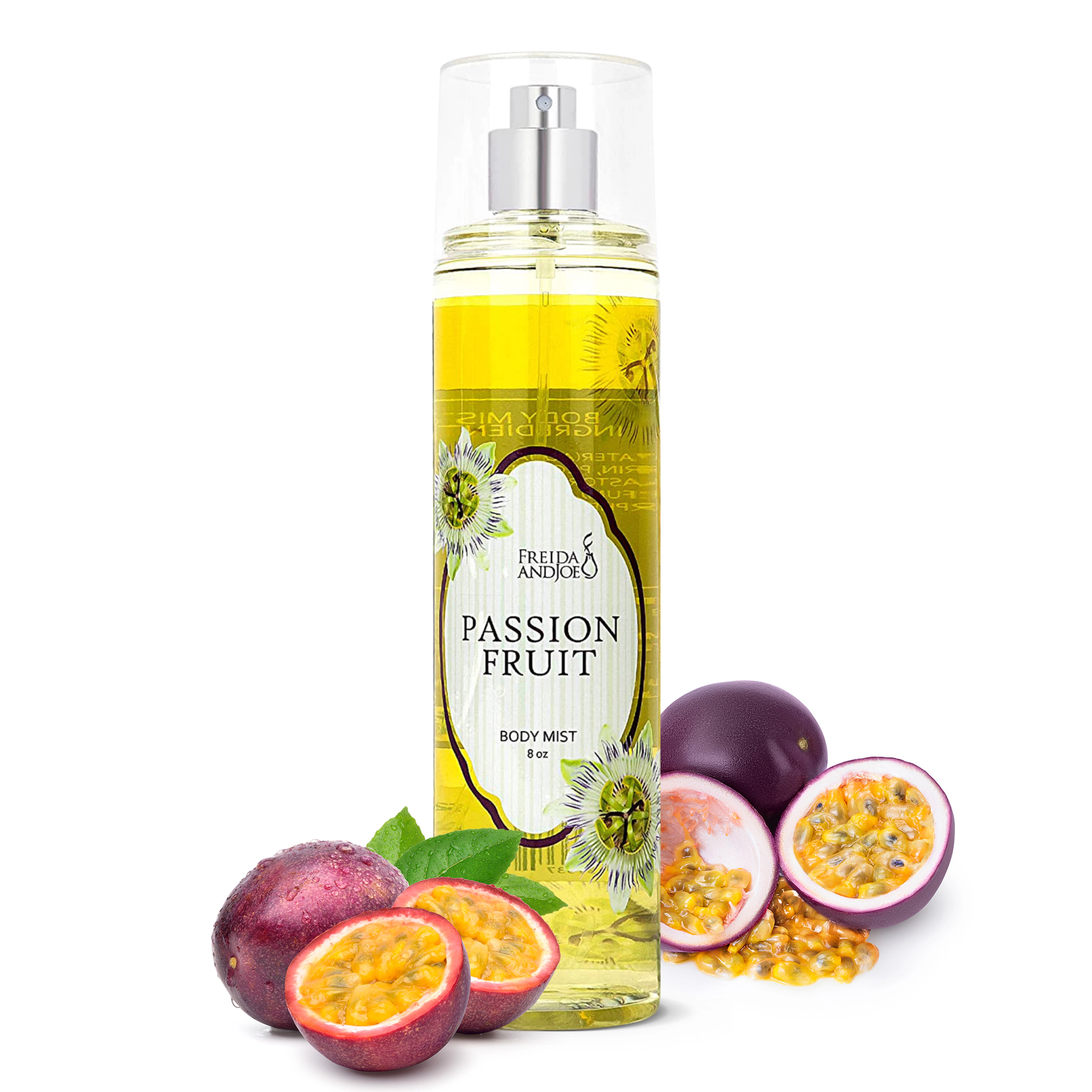 Freida and Joe Women Fine Fragrance Body Mist Passion Fruit in 8oz Spray Bottle