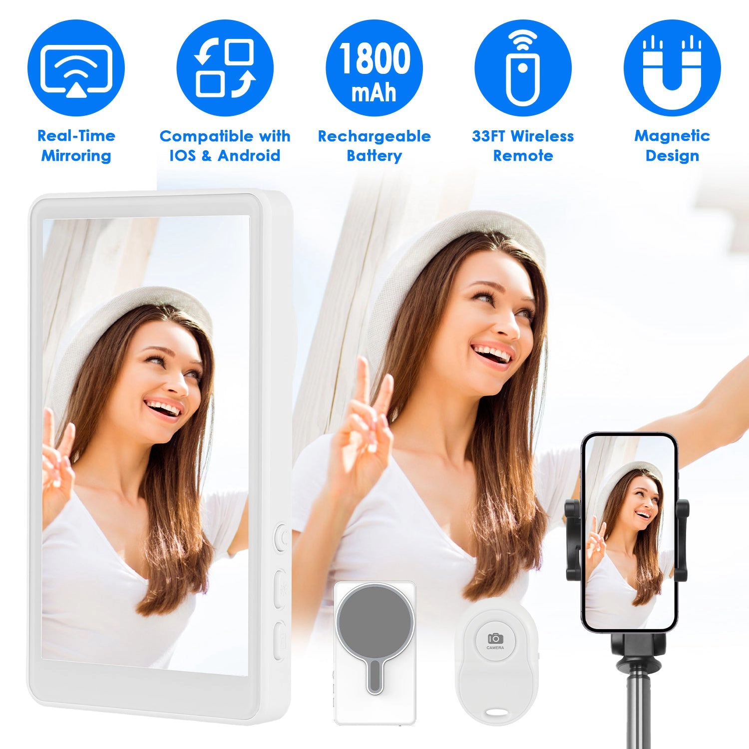 GBruno Wireless Vlog Selfie Monitor Screen With Remote