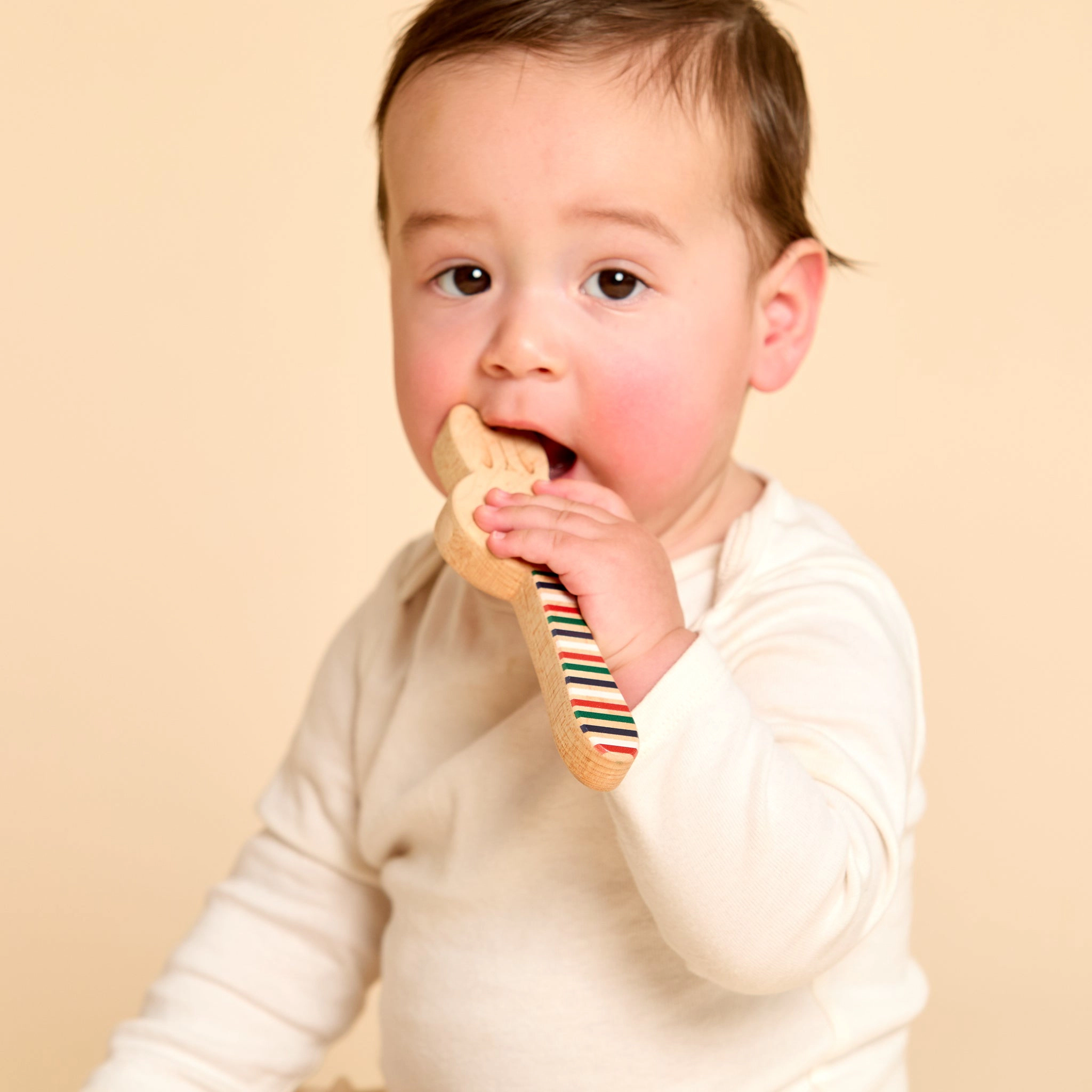 Maple Bunny Single-Piece Rattle and Matching Discovery Mirror