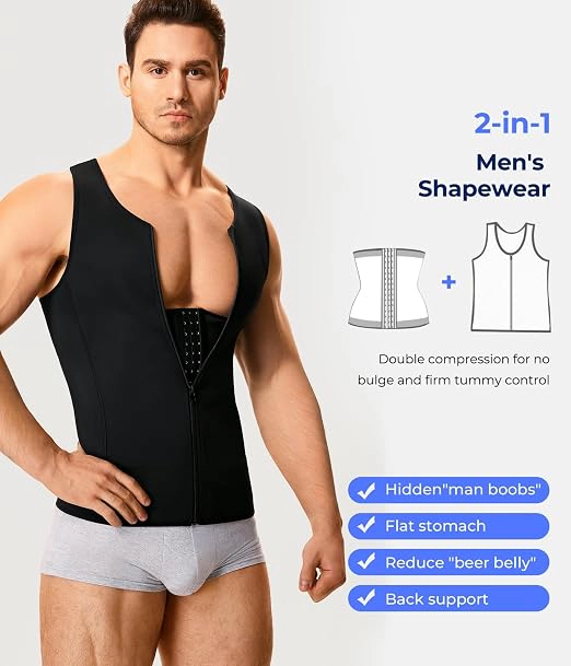 Nebility Mens Compression Tank Top Body Shaper