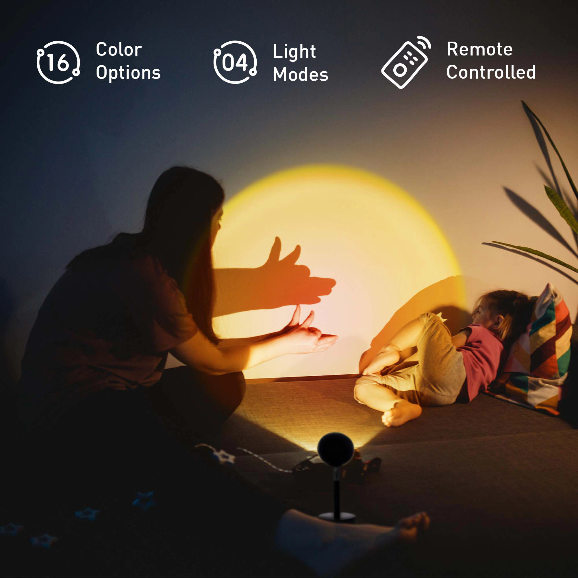 Pursonic Home Aromatherapy Bundle: Sunset Lamp, Aroma Diffuser & 6 Essential Oils