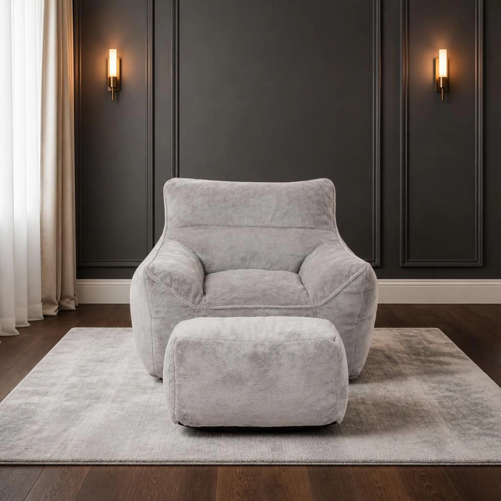 GOODSILO Faux Fur Oversized Casual Lazy Lounge Seating Chair