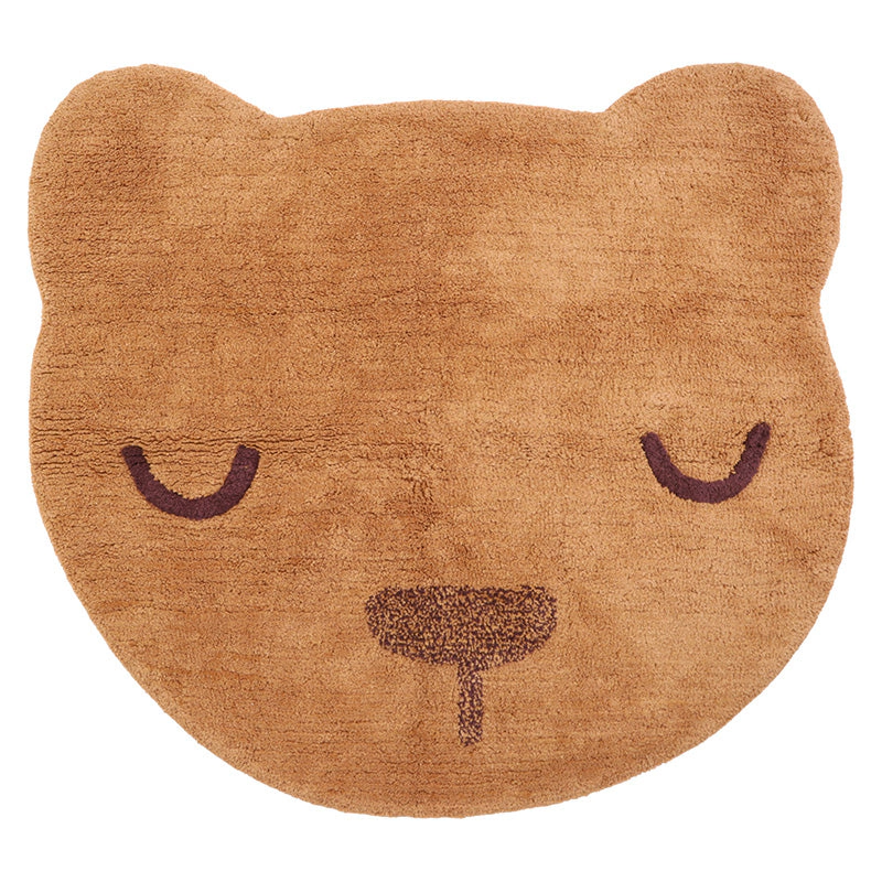 Nattiot Washable Cotton Baby Room Rug With Teddy Bear - Sandel