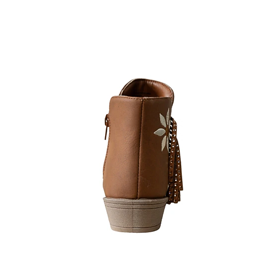 Pixie Bloom Toddler Girls Fringe Embroidered Rhinestone Boots