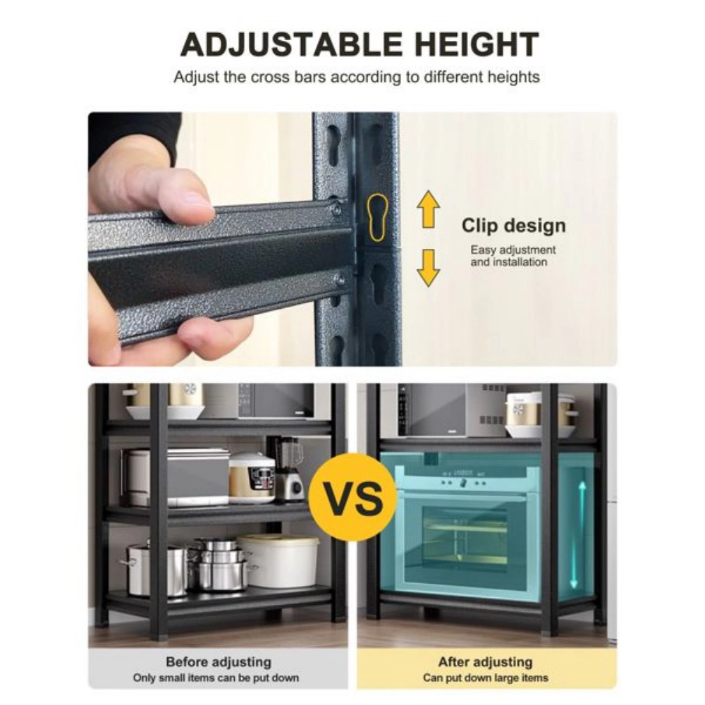 Flynama 5 Tier Heavy Duty Metal Shelving H78 x D18 in Adjustable Storage and Shelving Unit for Kitchen and Garage