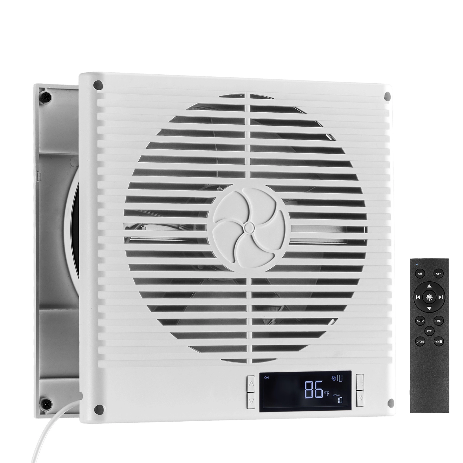 HONGGE Room to Room Fan Through Wall Fan with & Ventilation Quiet Vent for Kitchen Living & Laundry Room Workshop