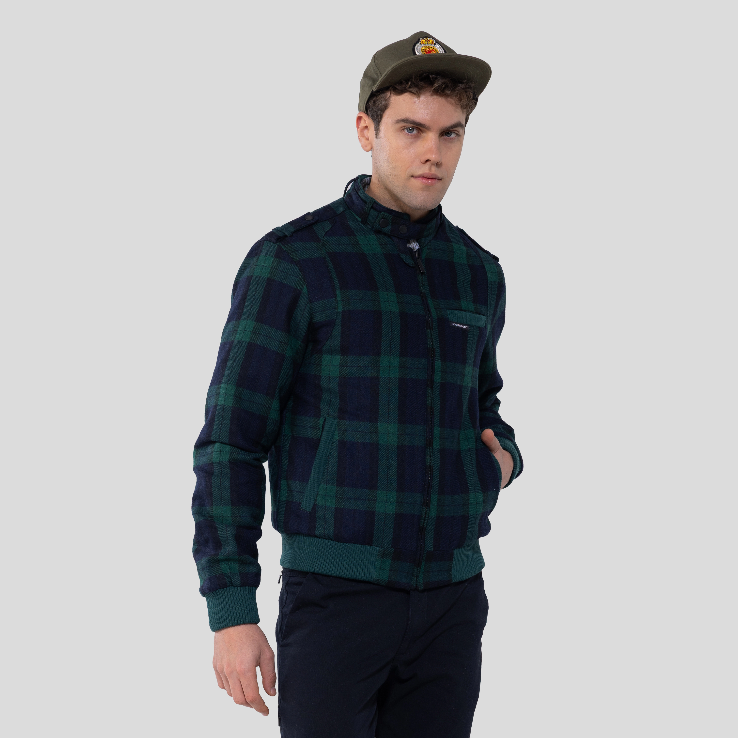 Members Only Men's Wool Iconic Racer Jacket