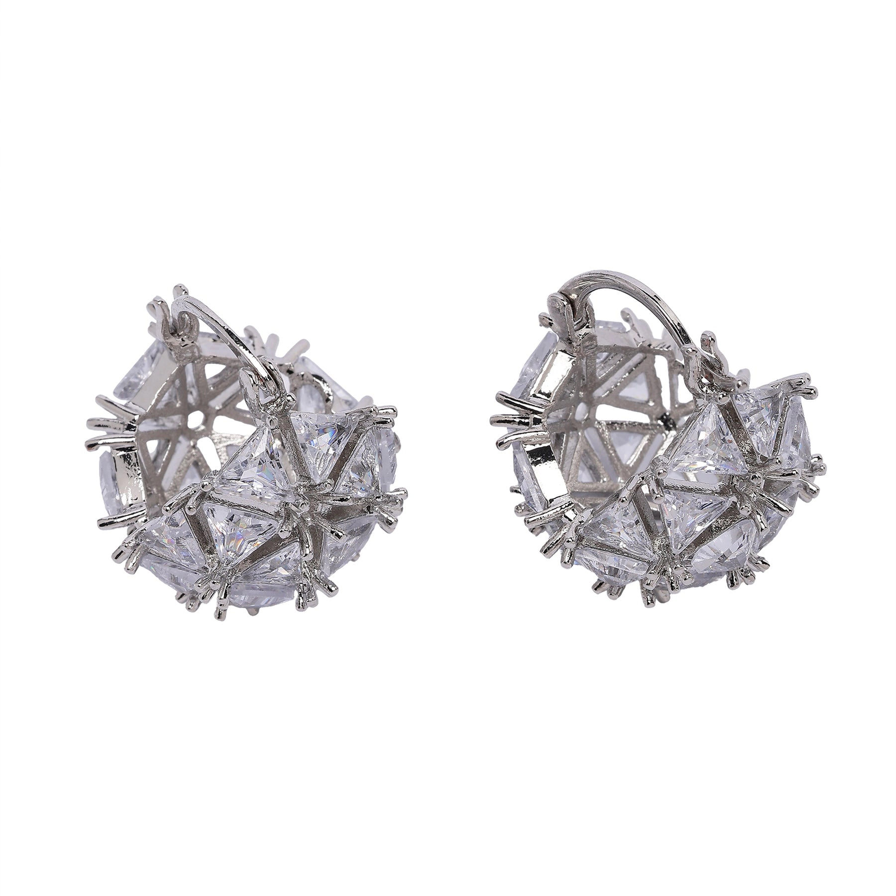 AGP PARIS Womens Starlight Cluster Drop Earrings
