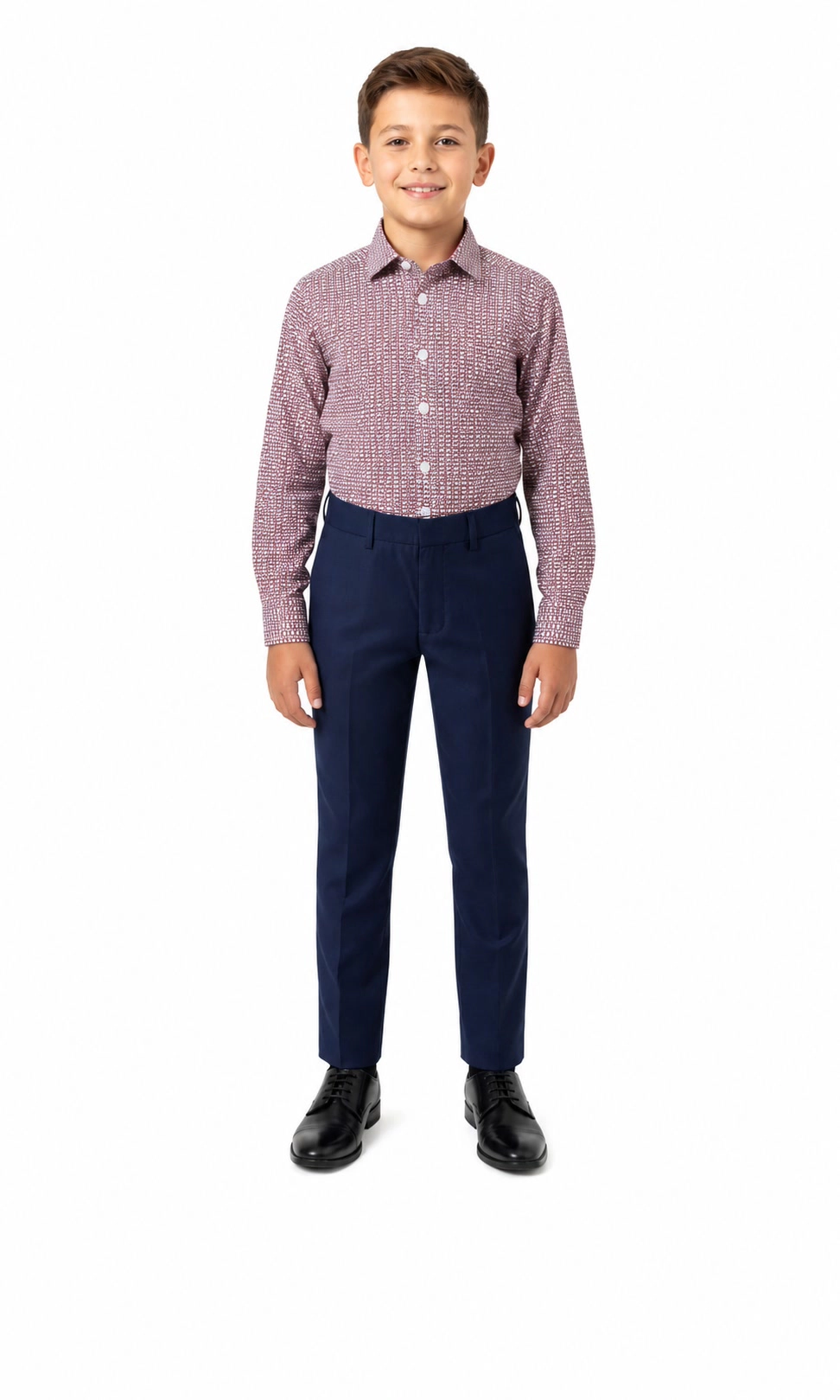 Elie Balleh Boys Slim Fit Short Sleeve Button-Down Shirt