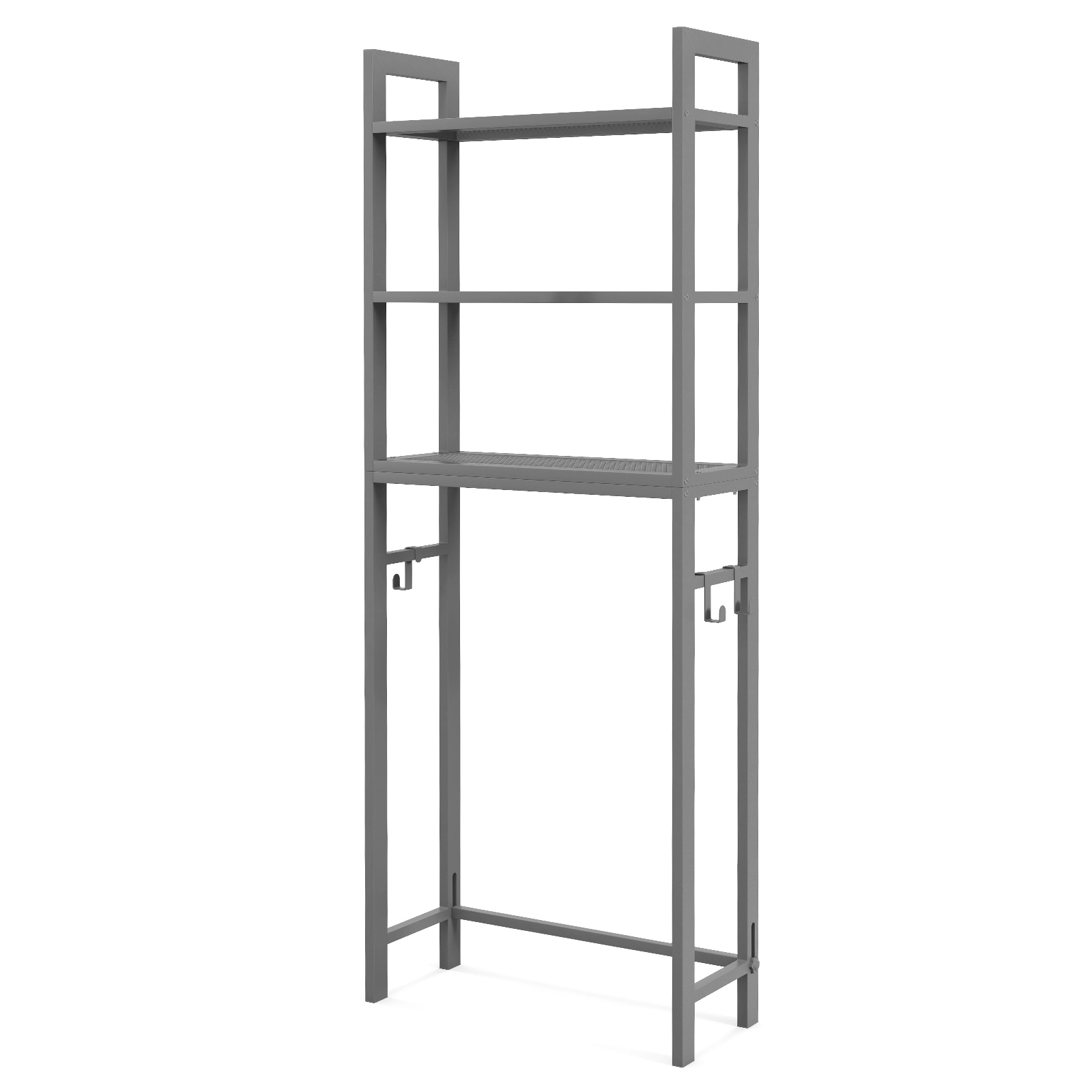 SUGIFT Over the Toilet Storage Shelf Metal Bathroom Organizer with Side Hooks