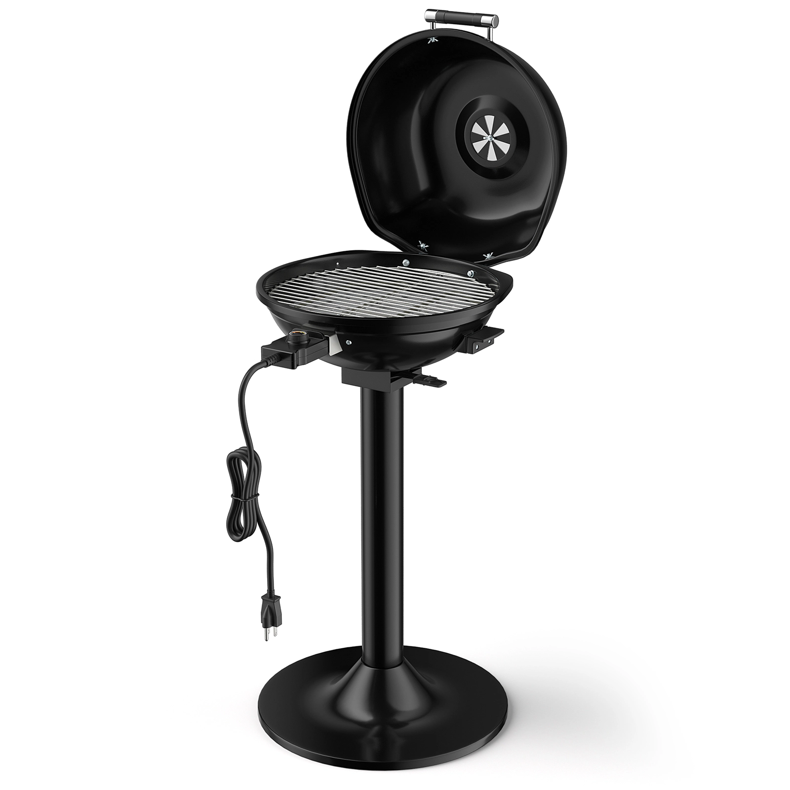 SUGIFT 1600W Black Portable Electric Grill with Removable Non-Stick Rack 20.5-in W 17.5-in D 32.5-in H
