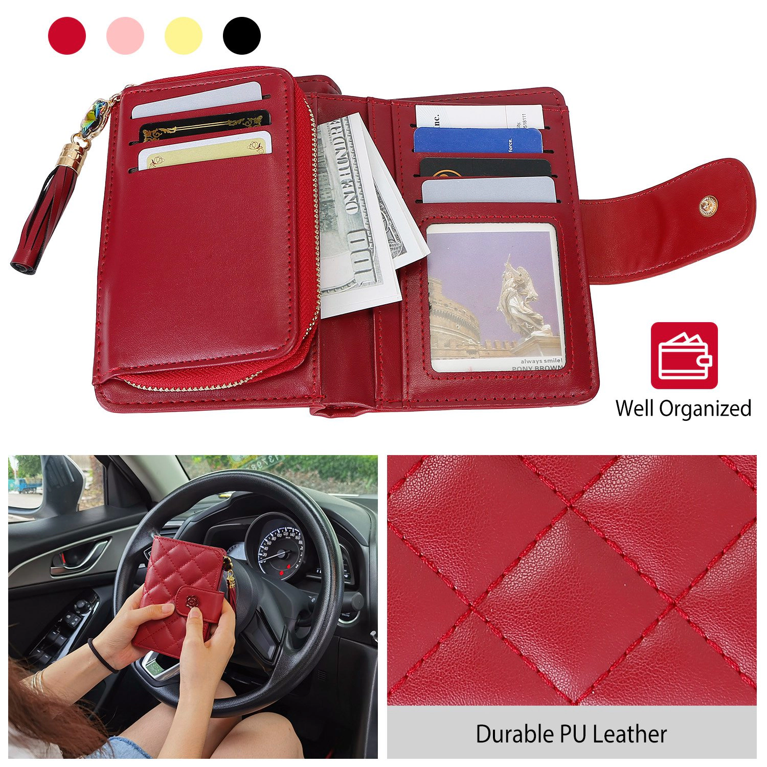 GBruno PU Leather Wallet With Tassel