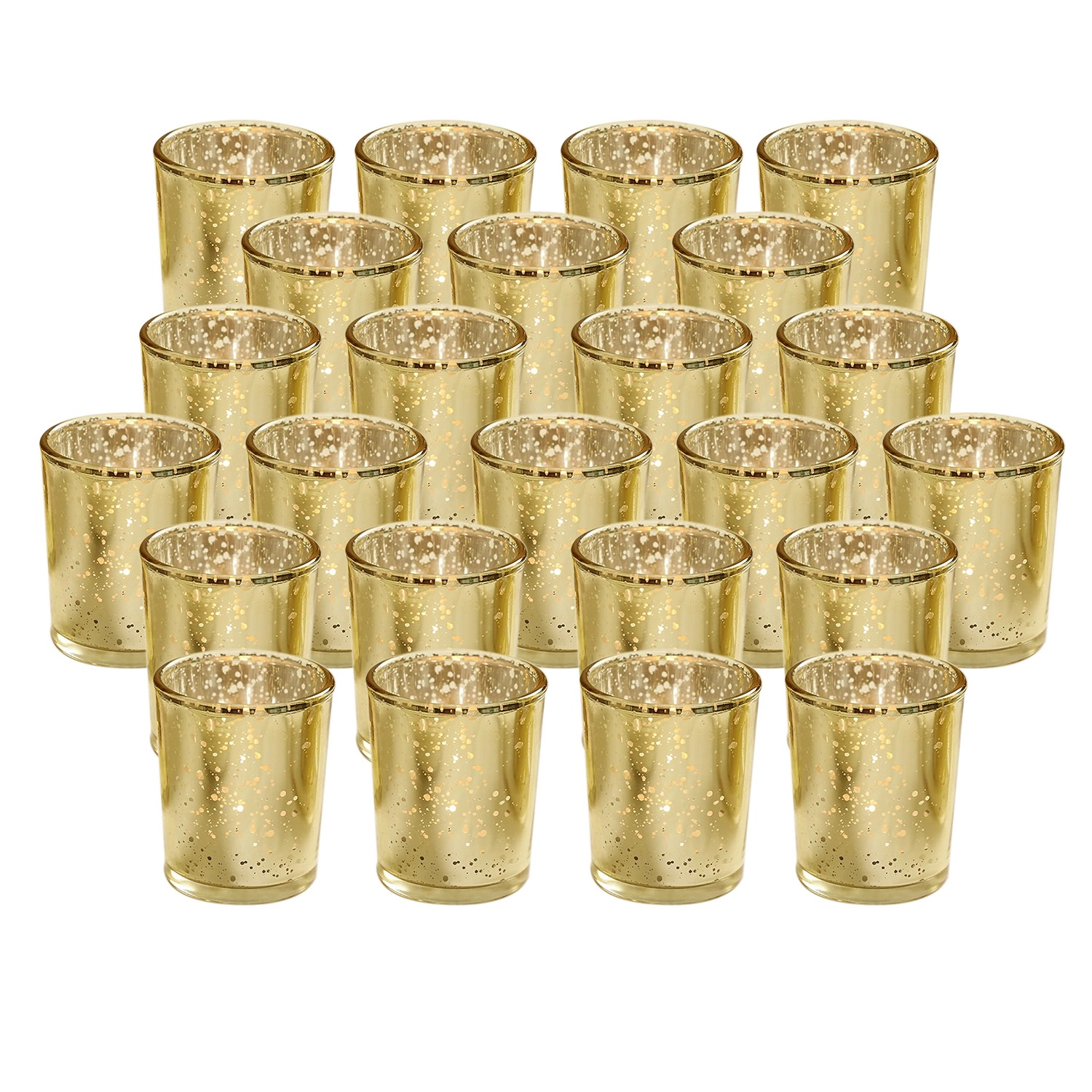 GBruno 24-Piece Mercury Glass Votive Candle Holders