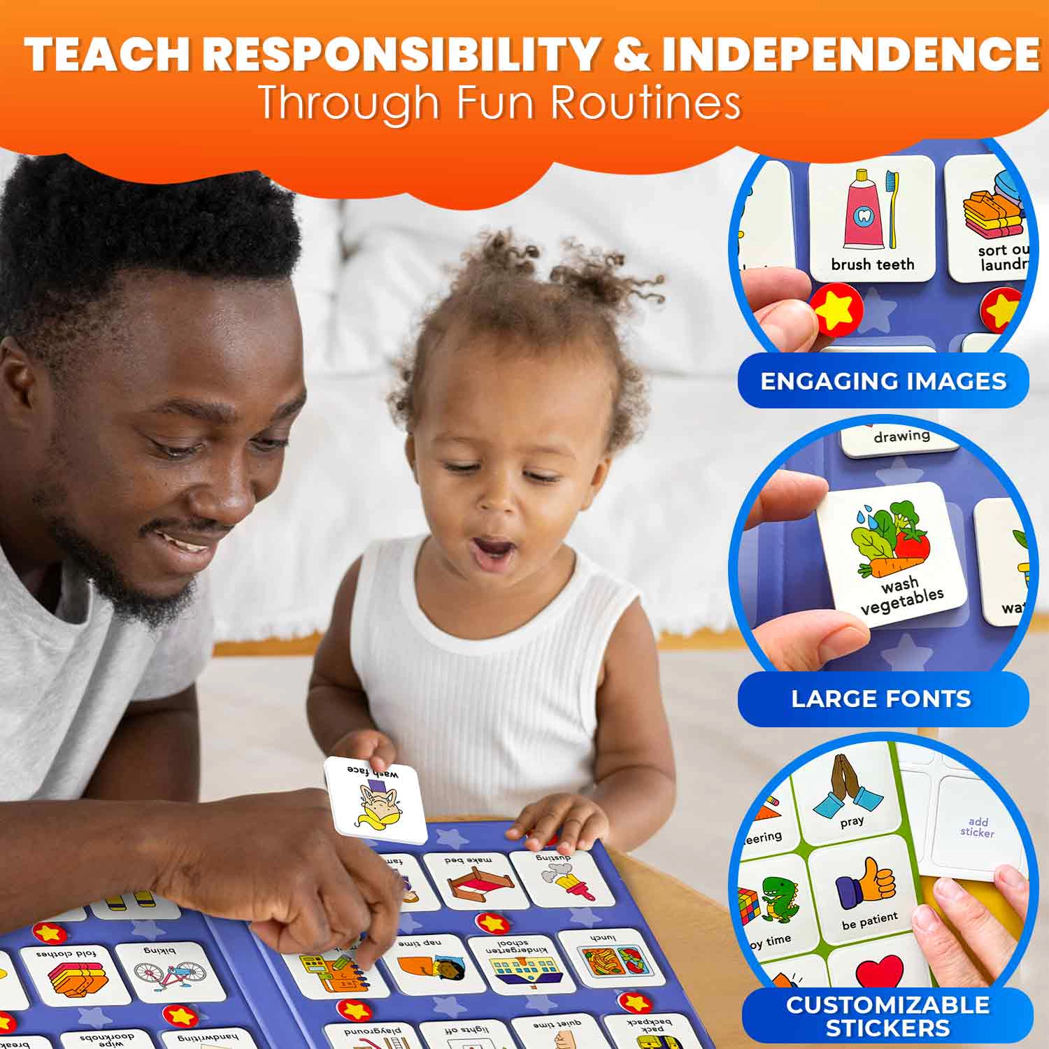 QUOKKA Magnetic Chore Chart for Kids, Behavior & Responsibility Reward Board Toddlers Teens