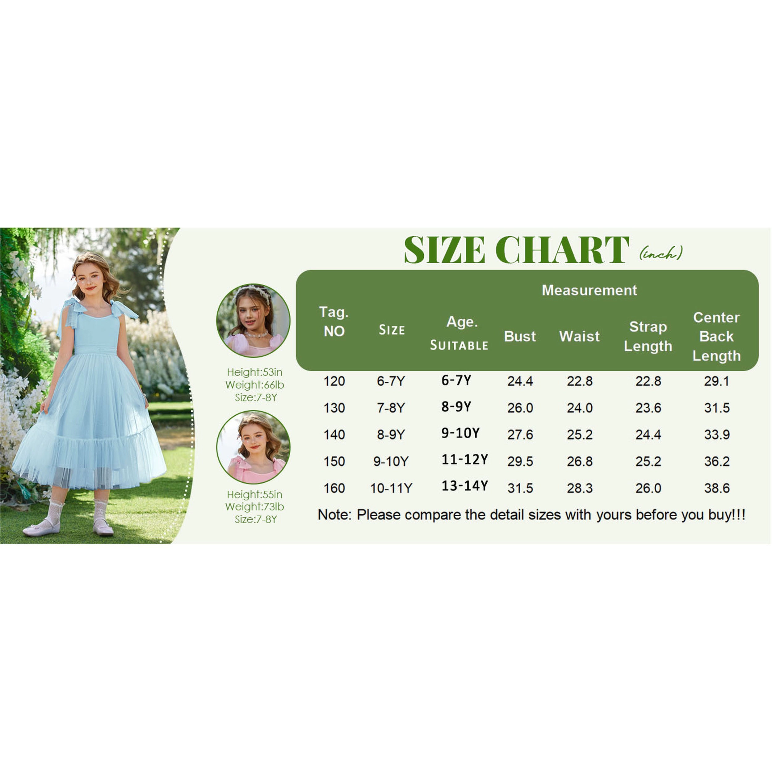 Arshiner Girls Dresses Summer Sleeveless Bowtie Straps Birthday Party Long Tulle Dress