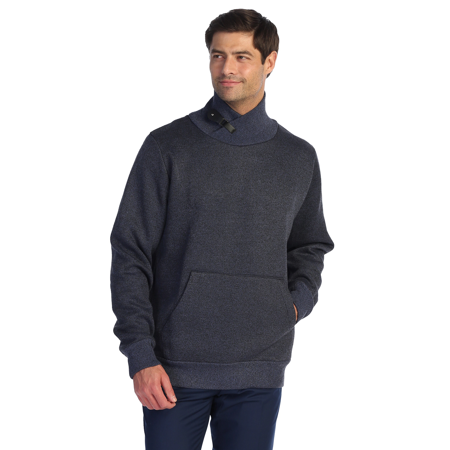 Gioberti Men's Knitted Turtleneck Collar Pullover Sweater with Soft Brushed Flannel Lining