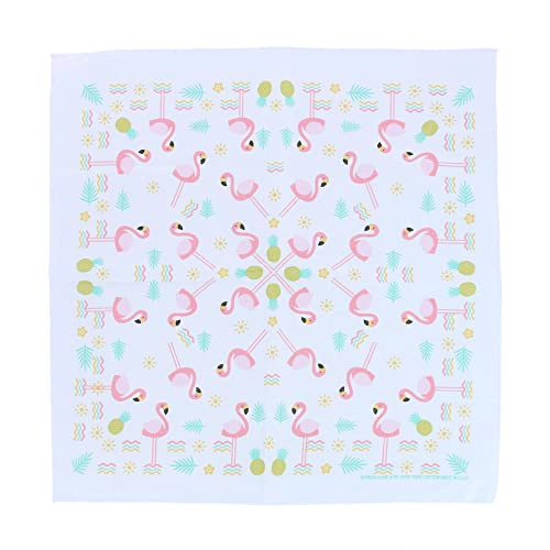 CTM® Cotton Flamingo and Pineapple Print Bandana