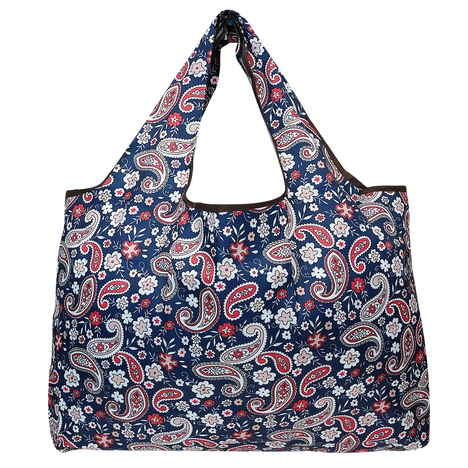 Wrapables Large Nylon Reusable Shopping Bags for Groceries (Set of 3