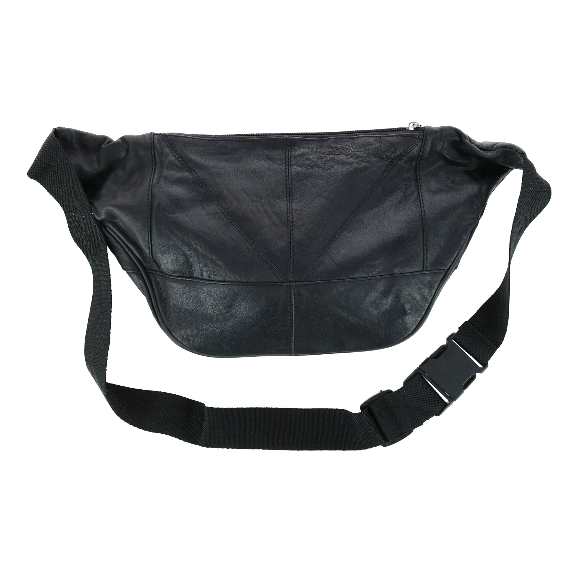 CTM Leather Large Organizer Fanny Waist Pack