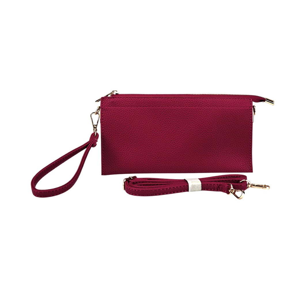 Fashnzfab Faux Leather Slim Wallet Crossbody Bag