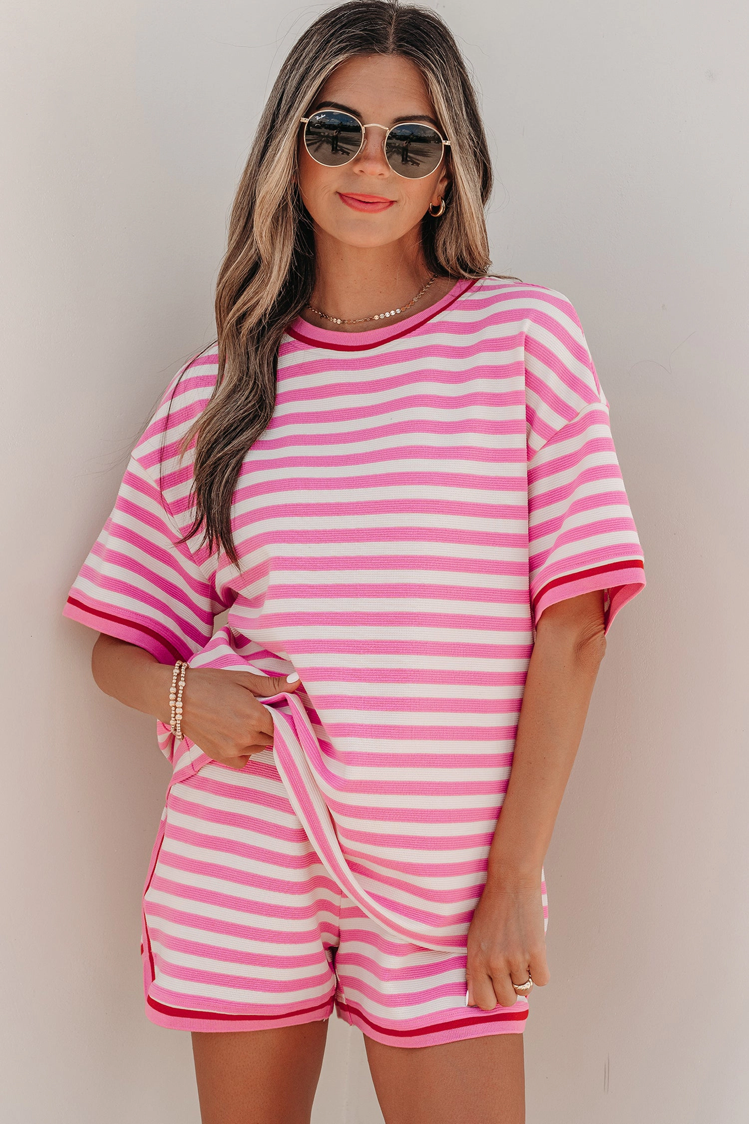 Threaded Pear Womens Matilda Trim Short Sleeve Set