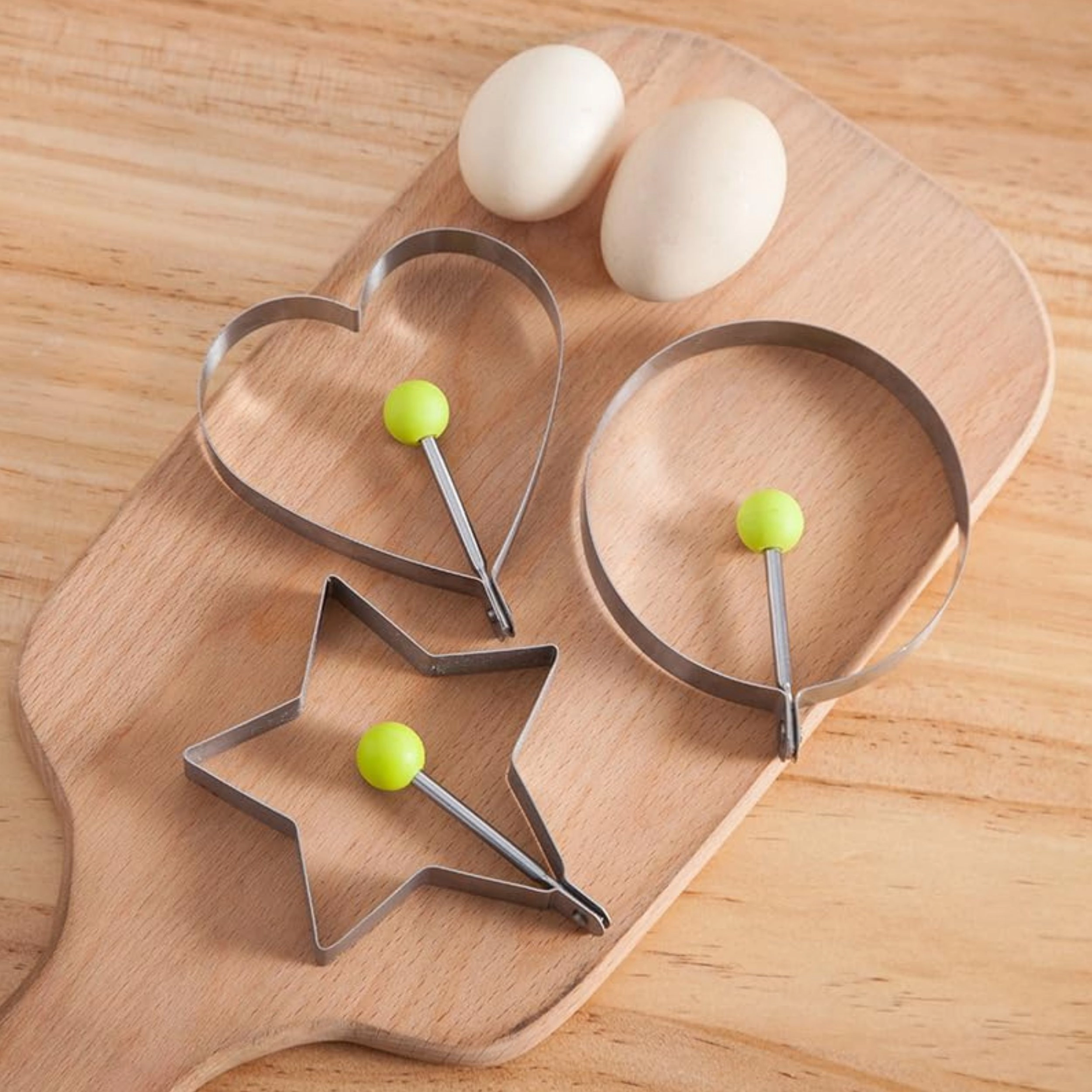 Stock Preferred Pack of 5 Stainless Steel Egg Pancake Rings with Silicone Pastry Brush